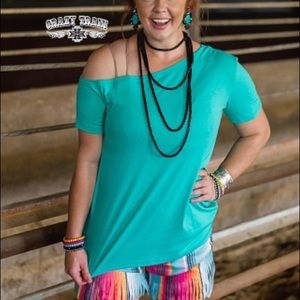 Turquoise Tilt-a-Whirl top